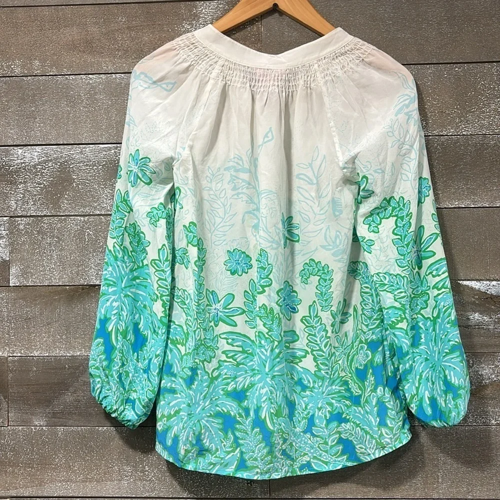 Lily Pulitzer Silk Elsa blouse size XXS - Picture 3 of 11
